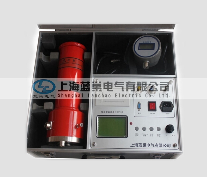 ZGF-120KV/2mA大屏智能直流高壓發(fā)生器。應(yīng)用AIPWM技術(shù)，對PWM技術(shù)的不準確線性度進行了調(diào)整，使儀器精度得到了大幅度提高。并采用AI技術(shù)設(shè)定過壓保護和過流保護取代了數(shù)字撥盤開關(guān)只能設(shè)定電壓值